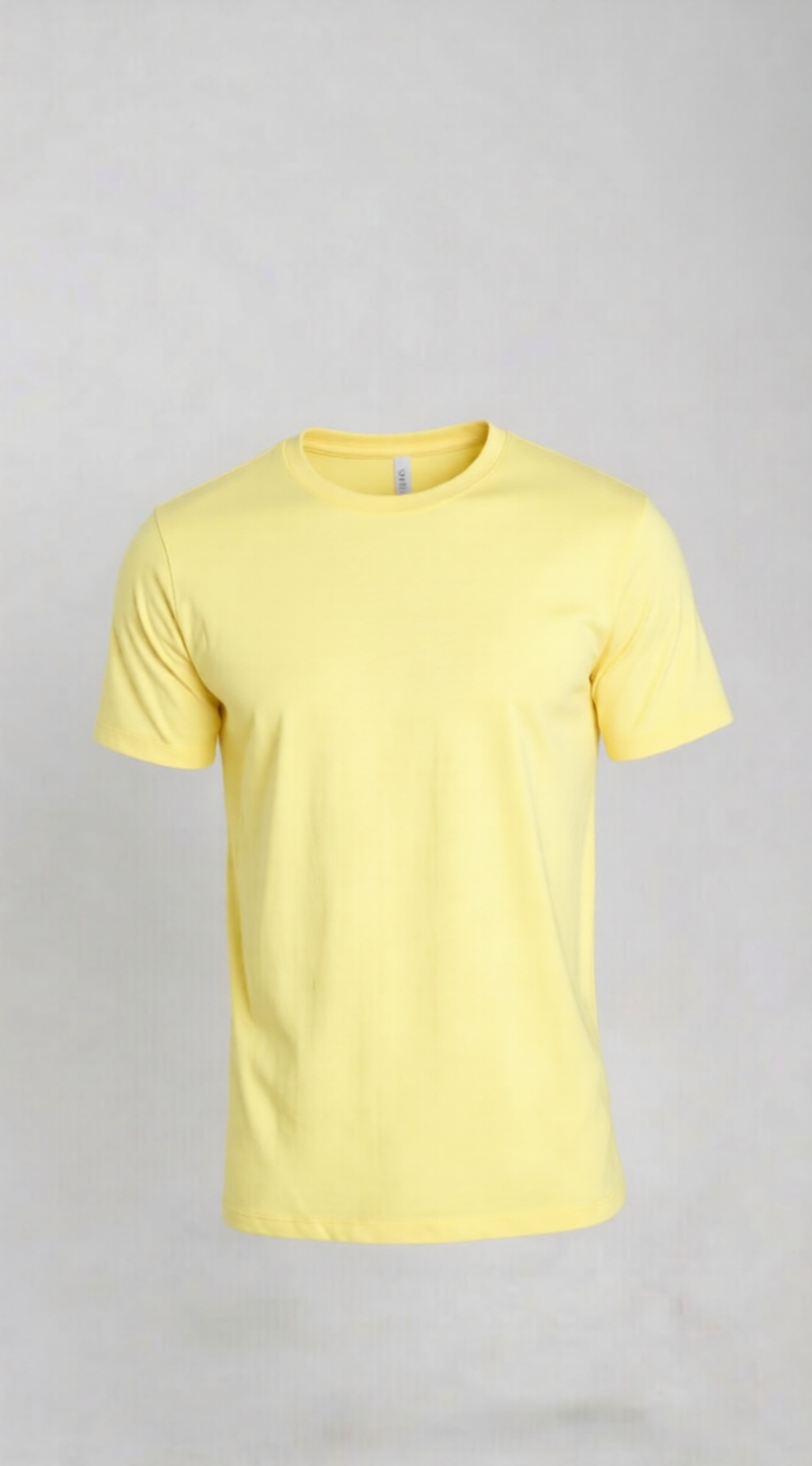 Camiseta Masculina Amarelo Jasmim Lisa Camisa Algodão 100% Fio 30.1 Premium Confortável Dia a Dia - Imagem 2