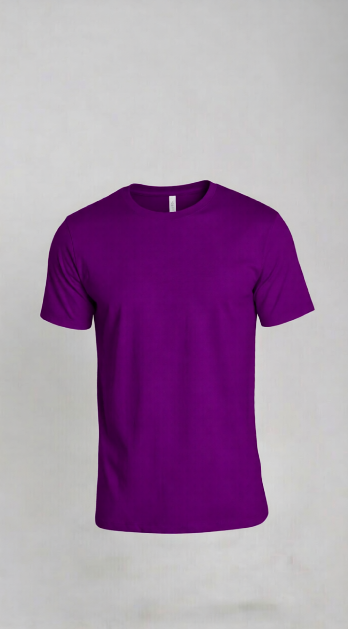 Camiseta Masculina Lisa Camisa 100% Algodão Premium Fio 30.1 Confortável Roxo - Imagem 2